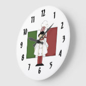 料理イタリアン長#1 ラージ壁時計 (傾斜)