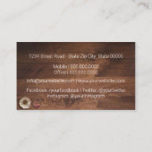 料理インストラクター 名刺 (裏面)