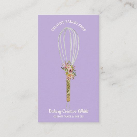 料理ウィスクロゴのペストリーパープル 名刺 (正面)