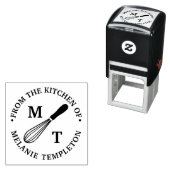 料理ウィスク"のキッチンから"名前モノグラム セルフインキングスタンプ (インサイチュ)