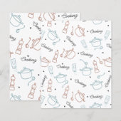 料理ウェルとラブパターン装飾用クッション (正面/裏面)