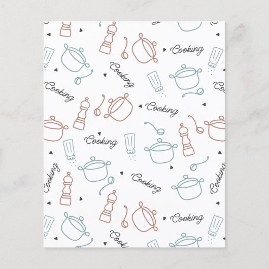 料理ウェルとラブパターン装飾用クッション (正面)