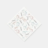 料理ウェルとラブパターン スタンダードカクテルナプキン (角)