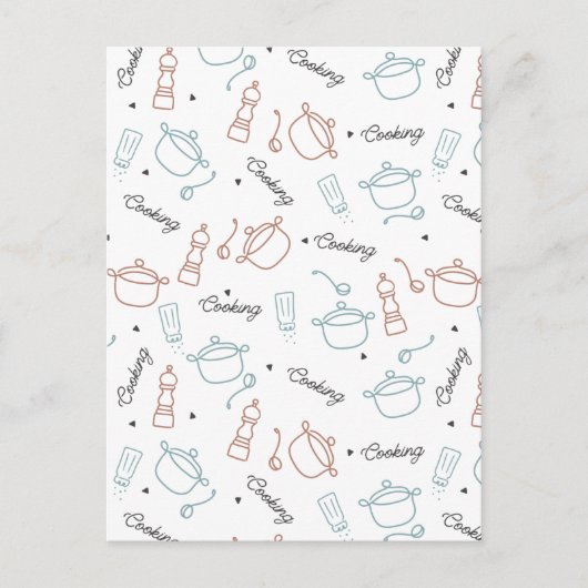 料理ウェルとラブパターン ポストカード (正面)