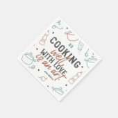 料理ウェルウィズラブタイポグラフィ スタンダードカクテルナプキン (角)