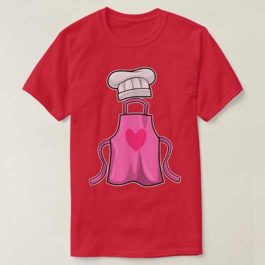 料理エプロンシェフハット Tシャツ (デザイン正面)