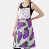 料理エプロン（紫の蝶） エプロン (インサイチュ)
