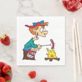 料理オンザキャンプファイヤー スタンダードランチョンナプキン (インサイチュ)