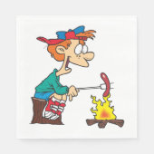 料理オンザキャンプファイヤー スタンダードランチョンナプキン (正面)