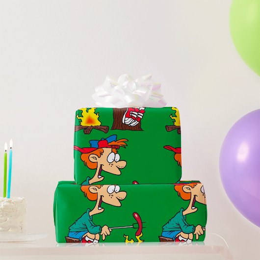 料理オンザキャンプファイヤー ラッピングペーパー