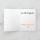 料理オーガニックファニーハロウィーンカード カード (内部)