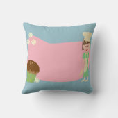 料理カスタムベーカー漫画キャラクターキュートおもしろい クッション (裏面)