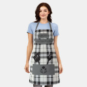 料理カスタム具付き白黒具 エプロン (着用した状態)