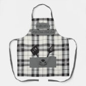 料理カスタム具付き白黒具 エプロン (正面)