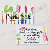 料理カラフル家ケータリング料理教室 名刺 (正面/裏面)
