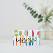 料理カラフル家ケータリング料理教室 名刺 (スタンド正面)