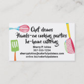 料理カラフル家ケータリング料理教室 名刺 (裏面)