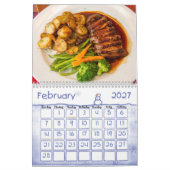 料理カレンダー2019 カレンダー (2月 2027)