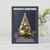 料理クリスマスツリーシェフビジネスケータリング シーズンカード (スタンド正面)