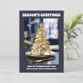 料理クリスマスティースプーンの木の料理DIY写真 シーズンカード (スタンド正面)