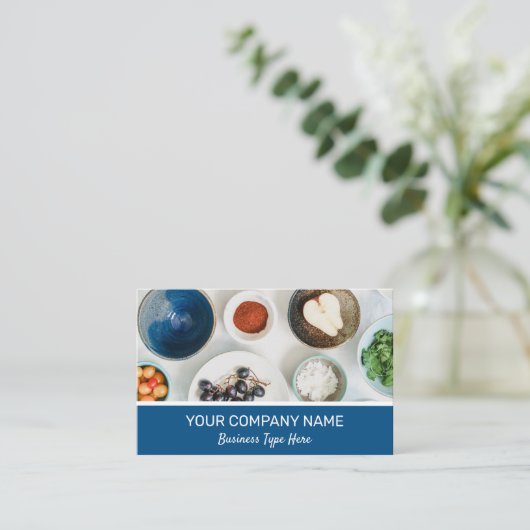 料理ケータリング料理人名刺 名刺 (スタンド正面)