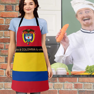 料理コロンビア&コロンビア国旗シェフキッチン エプロン