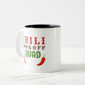 料理コンペティションチリ調理師オフスクワッド ツートーンマグカップ (正面左)