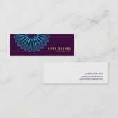 料理シェフウィスクロゴ紫の名刺 スキニー名刺 (正面/裏面)