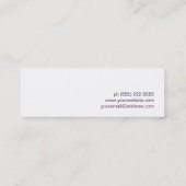 料理シェフウィスクロゴ紫の名刺 スキニー名刺 (裏面)