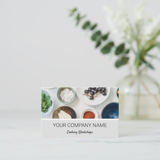 料理シェフフードケータリング 名刺 (スタンド正面)