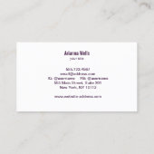 料理シェフブルーウィスクロゴパープルケータリング 名刺 (裏面)