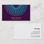 料理シェフブルーウィスクロゴパープル名刺 名刺 (正面/裏面)