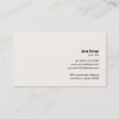 料理シェフブルーウィスクロゴブラウンビジネスカード 名刺 (裏面)