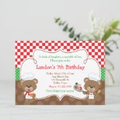 料理シェフベアバースデーパーティー 招待状 (スタンド正面)