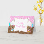 料理シェフベアパーティー カード (黄色い花)