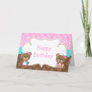 料理シェフベアパーティー カード