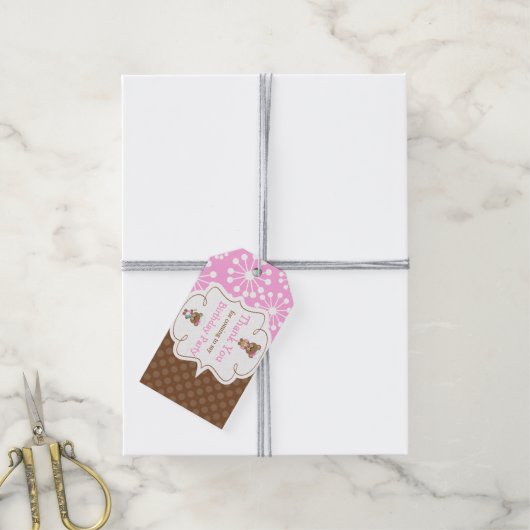 料理シェフベアーズサンキューギフトラベル ギフトタグ (より糸付き)