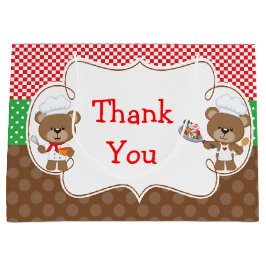 料理シェフベアーズバースデーパーティー ラージペーパーバッグ