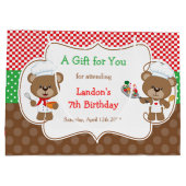 料理シェフベアーズバースデーパーティー ラージペーパーバッグ (裏面)