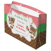 料理シェフベアーズバースデーパーティー ラージペーパーバッグ (裏面アングル)