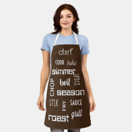 料理シェフワーズブラウンエプロン エプロン