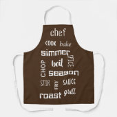 料理シェフワーズブラウンエプロン エプロン (正面)