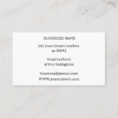 料理シンプルベーキング器具パターンベイカー 名刺 (裏面)