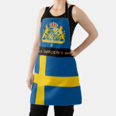 料理スウェーデン&スウェーデン国旗のシェフキッチン エプロン (インサイチュ)