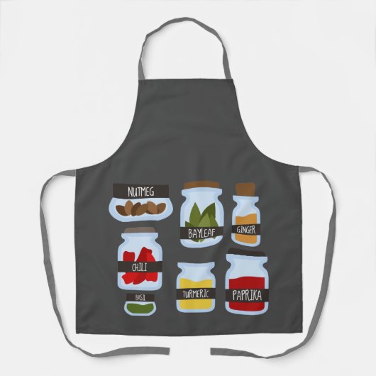料理スパイスカラフル ファンキー エプロン (正面)