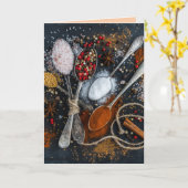 料理スパイスグリーティングカード カード (黄色い花)