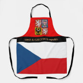 料理チェコ・チェコ国旗シェフキッチン エプロン (正面)