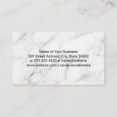 料理ツールピンク |大理石 名刺 (裏面)