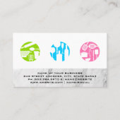 料理ツール |大理石テクスチャ 名刺 (裏面)