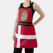 料理デンマークとデンマークの国旗のシェフの台所 エプロン (インサイチュ)